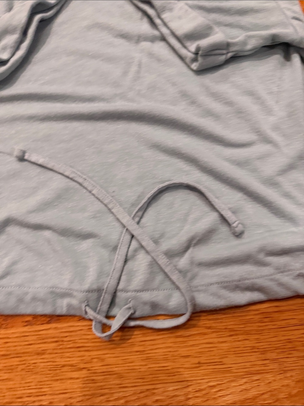 American Eagle Outfitters Girls Short-Sleeve Drawstring Tee - Sage Green - Picture 4 of 5